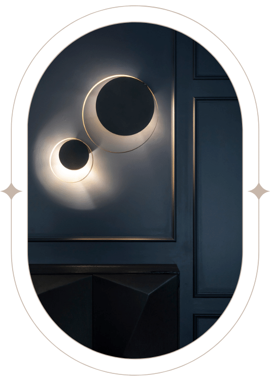 Lights on a wall - Contact Cosmetic Injectables by Karina White